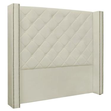 Imagem de Cabeceira Estofada Box Casal Queen Size Alteza 160cm Bege