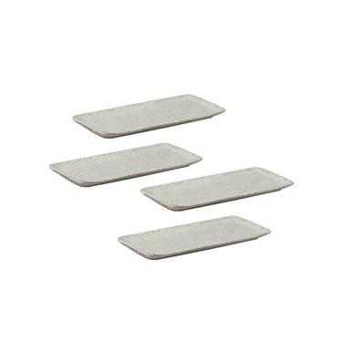 Imagem de Conjunto de Travessas Retangulares Médias Porto Brasil Orgânico Pistache 33x13cm - 4 peças