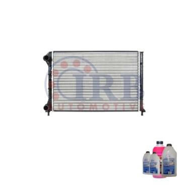 Imagem de Kit Radiador Doblò 1.6 16V C/S Ar + Aditivo Radnaq T5 Vermelho + Água Desmineralizada