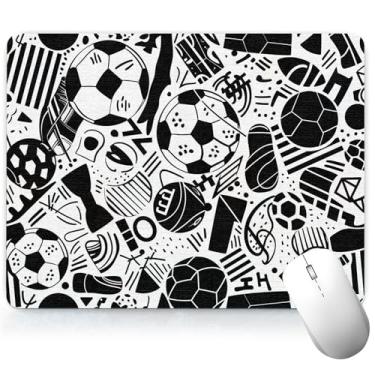 Imagem de Tapete de mesa de bola de couro, mouse pad de arte colorida, teclado de computador, mouse pad para jogos, protetor e capa à prova d'água, capa decorativa de couro PU, tapete de mouse para laptop