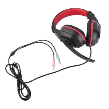 Imagem de SUNGOOYUE Fone de Ouvido para Jogos A3, Preto Vermelho, Material ABS, Driver de 40 Mm, Som Surround 3D Com Mega Bass, Microfone Omnidirecional, Entrada de áudio de 3,5 Mm para Desktop, Laptop