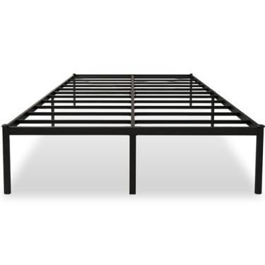 Imagem de Estrutura De Cama De Metal, Não Precisa de Box Spring,Com Espaço De Armazenamen Cor Preto (QUEEN)