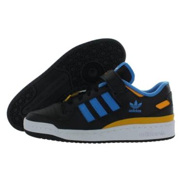 Imagem de adidas Tênis masculino Forum Low, Ônix preto/azul pulsante/ouro universitário/preto escuro, 40