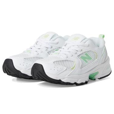 Imagem de New Balance Tênis infantil unissex 530 Bungee (criança pequena), Branco/água melão, 14