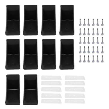 Imagem de Diydeg Protetores de Neve para Telhado de Metal Com 10 Pacotes, Paradas de Neve para Trailer de RV Com Parafusos de Arruelas de Vedação, Design de Costura Curva de Costelas de Reforço (Preta)