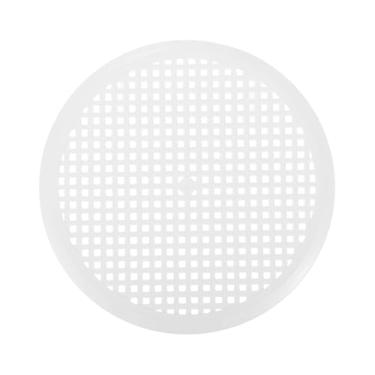 Imagem de PATIKIL Tampa de ventilação redonda de 4,7 polegadas (130 mm), 2 peças de plástico circular Soffit exaustor malha orifício de ventilação capa de grade para banheiro escritório casa cozinha, branco