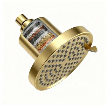 Imagem de WCQQ Chuveiro fixo e filtro COMBO ! Cabeças de chuveiro filtradas com água dura especial anti-cloro - Chuveiros de alta pressão com filtragem de 25 estágios - 7 modos de pulverização Chuveiro filtrado