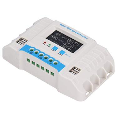 Imagem de Garosa Controlador de Carga Solar 10A PWM 12V / 24V Com Display LCD Gerenciamento de Energia Eficiente para de Painel Solar Doméstico