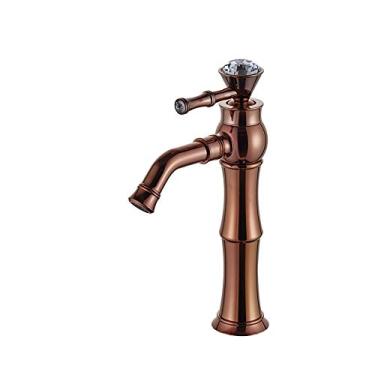 Imagem de Torneira misturadora europeia com diamante giratório dourado acima do balcão todas as torneiras de latão para pia de banheiro quente/frio, torneira dourada