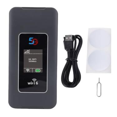 Imagem de Jectse Roteador Hotspot Móvel 5G, WiFi6 de Bolso Portátil Com Suporte para Slot para Cartão SIM 32 Dispositivos, Bateria de 8000mAh para Viagens