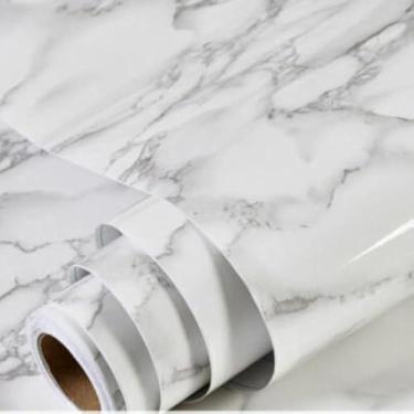 Imagem de Papel de Parede Adesivo PVC Estampa Tela Cinza - 5 Metros