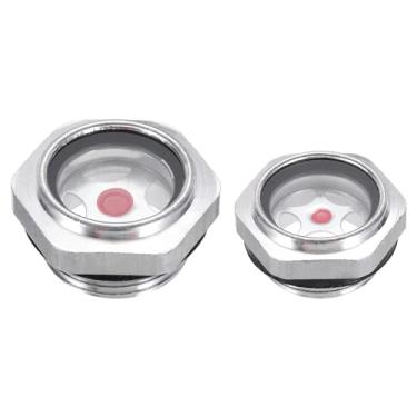 Imagem de Vidro de visor, 2 unidades de 3/10.2 cm 2.5 cm macho liga rosqueada indicador de óleo medidor de nível de líquido para acessórios de compressor de ar de bomba