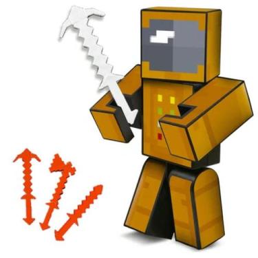 Imagem de Boneco Zoom Minecraft 15cm Articulado Chaveiro Exclusivo - Algazarra B