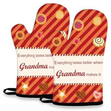Imagem de Nsetriu Luvas de forno para avó presentes para avós da neta e neto, presente prático para avós, presente de aniversário para vovó, avó, nonna, dia dos namorados, dia das mães