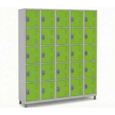 Imagem de Armário de Aço 25 Portas Pequenas Locker Academia COR:VERDE - W3, VERD