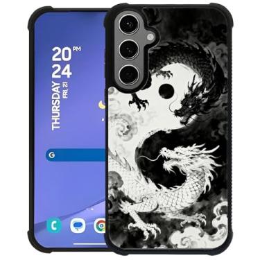 Imagem de ZHEGAILIAN Capa compatível com Samsung Galaxy S25+, moldura de TPU macio, proteção reforçada nos cantos, à prova de choque, compatível com Samsung Galaxy S25+, capa para homens/mulheres - Dragão