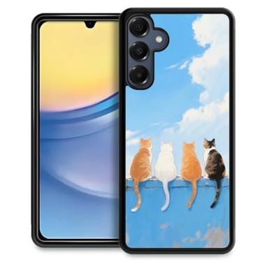 Imagem de CARLOCA Capa compatível com Samsung Galaxy A16 para meninas e meninos, capa rígida, proteção à prova de choque, TPU antiderrapante, para Samsung Galaxy A16, estampa moderna, azul, parede, céu, nuvem