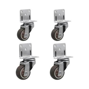 Imagem de Rodízio De Borracha Macia Em Forma De L 4 Peças Universal Roda Giratór