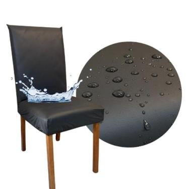 Imagem de Kit 6 Capas de Cadeira Impermeável Encaixe Perfeito material sintético