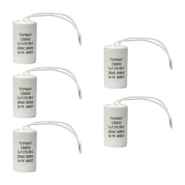 Imagem de 5X Capacitor Partida 5Uf - 250V Motor Portão / Ventilador