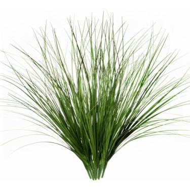 Imagem de Arbustos de grama de trigo artificial, plantas de plástico, arbustos de vegetação sintética, caule alto, gás-trigo, decoração de casamento, escritório, quintal, mesa, plantador, decoração, verde