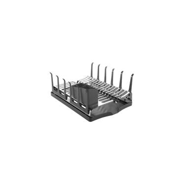 Imagem de Escorredor De Louça Tramontina Plurale Em Aço Inox Com Bandeja Coletora Grafite Tramontina