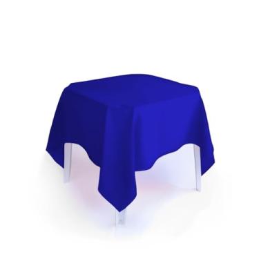 Imagem de Toalha de Mesa Quadrada Oxford Lisa com Bainha Toalha de Mesa 4 Lugares para Festa Buffet e Restaurante (Azul Royal,01 UNIDADE)