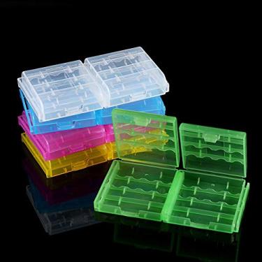 Imagem de SPYMINNPOO Organizador Multifuncional de Caixa de Armazenamento de Bateria de Plástico Rígido para Baterias AA AAA, Evita Deslizamentos, Ideal para Viagens, Camping ou Uso Doméstico, Material PP,