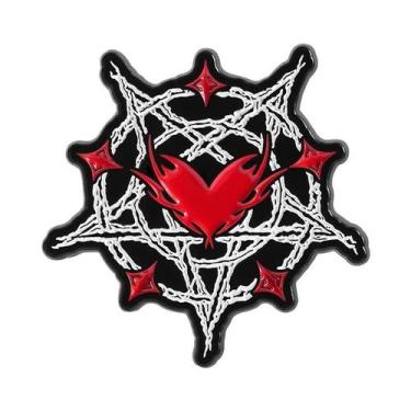 Imagem de Broche De Pentagrama Satânico Em Esmalte, Pin Gótico Para Lapela, Joia