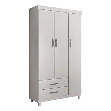 Imagem de Roupeiro Milao 3 Portas Sem Espelho Branco Sallêto Móveis