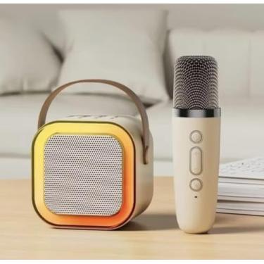 Imagem de Caixa de Som Alto-falante Karaoke com Microfone -Bluetooth -Luzes LED e Diversão para Toda a Família Com 1 Ou 2 Microfones (1, BE)