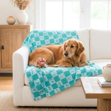 Imagem de Conjunto de almofadas Looney Tunes Taz Tasmanian Devil Pet Throw & Pet Toy – 101,6 cm x 127 cm Cobertor aconchegante super macio para cães e gatos – Sofá/cama/carro, (produto oficialmente licenciado