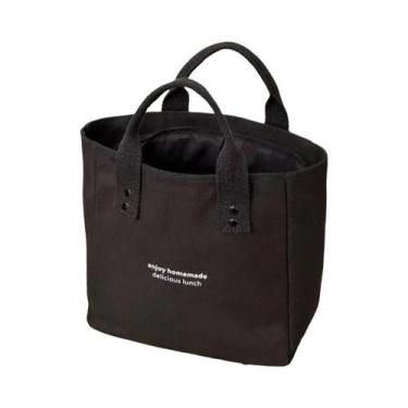 Imagem de Bolsa de lona de grande capacidade feminina, bolsa casual monocromátic