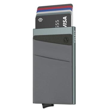 Imagem de Carteira VULKIT Porta-cartões RFID Blocking Slim 9,9 x 6,3 x 0,8 cm