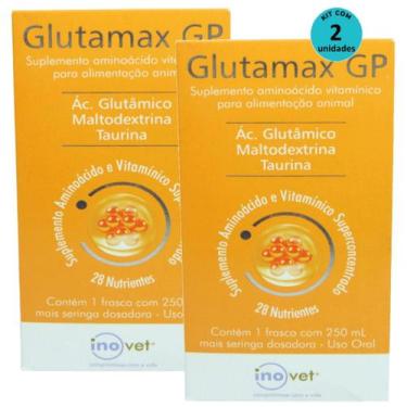 Imagem de Glutamax GP Para Animais 250ml Inovet Kit Com 2