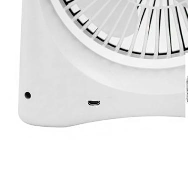 Imagem de Mini Ventilador Portátil com Bateria 4000mAh, USB Recarregável, 3 Velocidades, Ângulo Ajustável, Silencioso, 21x19x7cm
