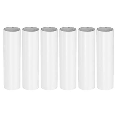 Imagem de Generic E12 Capas de soquete de vela, mangas de candelabro de metal de 7,5 cm de altura, soquetes de base de candelabro adequados para a maioria dos lustres, branco, 6 peças