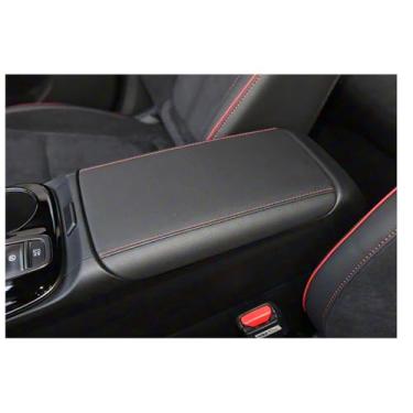 Imagem de QianBao Compatível com Hyundai Tucson 2022 2023 2024 caixa de apoio de braço de couro capa de console central protetor de console médio Pontos vermelhos