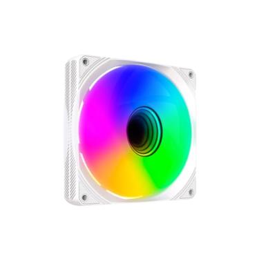 Imagem de Cooler Fan para Gabinete C3Tech Gaming F9-L320WH RGB, Branco, 12cm, ARGB 6 Pinos