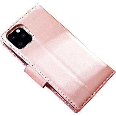 Imagem de AEHON Capa carteira para iPhone 13/13 Mini/13 Pro/13 Pro Max, Flip Folio Cases Capa de telefone RFID destacável magnética com função de suporte e slots de cartão (cor: ouro, tamanho: 13 6,1 polegadas)