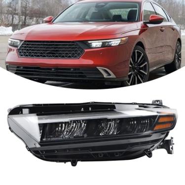 Imagem de YEQSHNG Conjunto de faróis LH LED 8 pinos (sem projetor) compatível com Honda Accord 2023-2025 dianteiro esquerdo lado de substituição 3315030AA01