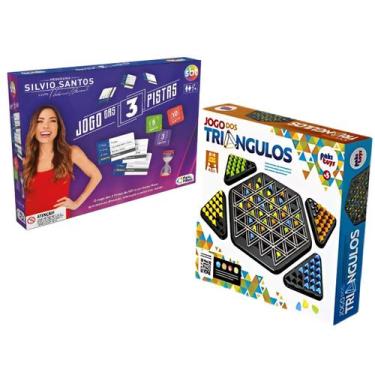 Imagem de Kit Jogos de Tabuleiro Jogo das 3 Pistas Original SBT Game Show Mais T