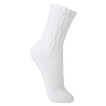 Imagem de Meia Aeróbica Lupo 04810-003 Algodão, P, Branco