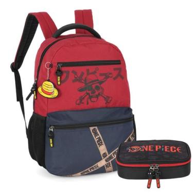 Imagem de Mochila Juvenil Costas e Estojo Box Meninos One Piece - Clio Style, Vi