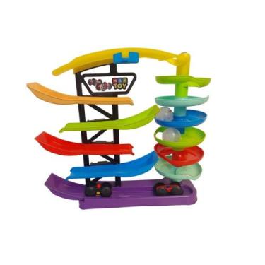 Imagem de brinquedo didatico para bebe torre de bolinhas e carrinhos - Maptoy