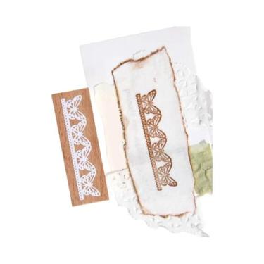 Imagem de Carimbo De Madeira Com Padrão De Renda Floral Para Scrapbooking, Álbum