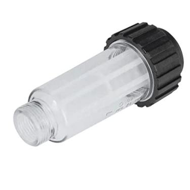 Imagem de Filtro de entrada de água, caixa ABS transparente, rosca transparente M3, filtro multiuso de 10 cm para máquina de limpeza doméstica