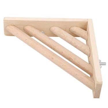 Imagem de Cuofyunl alta qualidade papagaio plataforma de pé rack pássaro escalada madeira suporte gaiola brinquedo