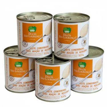 Imagem de Kit 5x Leite Condensado São Lourenço Zero Açúcar e Zero Lactose – 335g cada