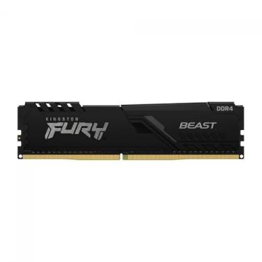 Imagem de Kingston Fury Beast Memória RAM DDR4, 16 GB, 3200 MHz, CL16, Preto, com Dissipador de Calor, DIMM